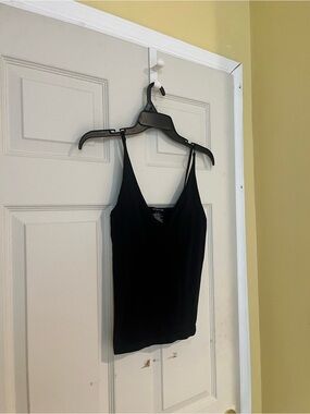 Free People Black V-Neck Slim Strap Camisole